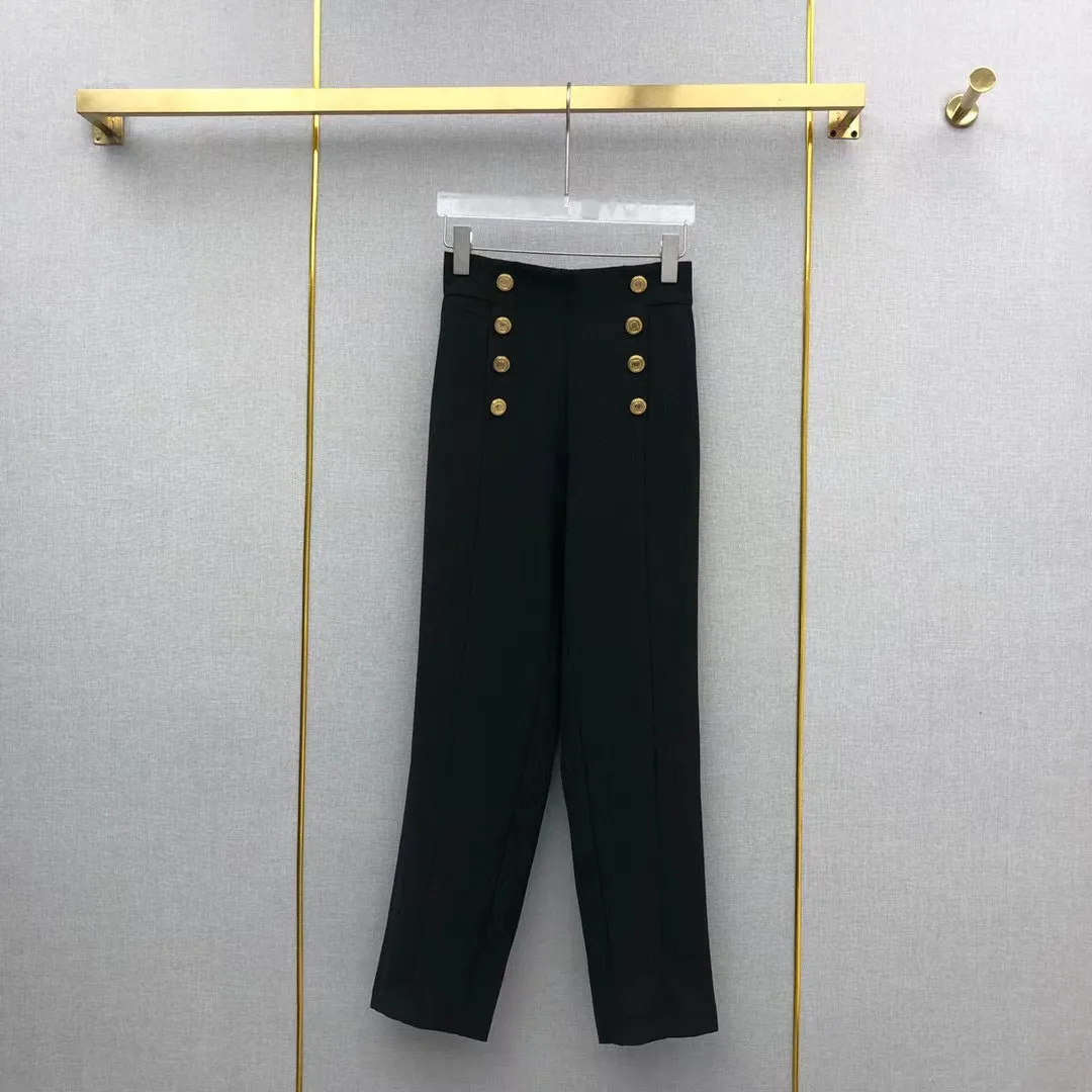 

Новинка 2022, женские черные повседневные брюки с высокой талией, корейская мода, уличные повседневные брюки с широкими штанинами, женские бр...