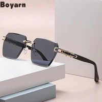 boyarn steampunk sunscreen sunglasses mens frameless diamond sliced sunglasses womens advanced sense boyarn luxury brand desig