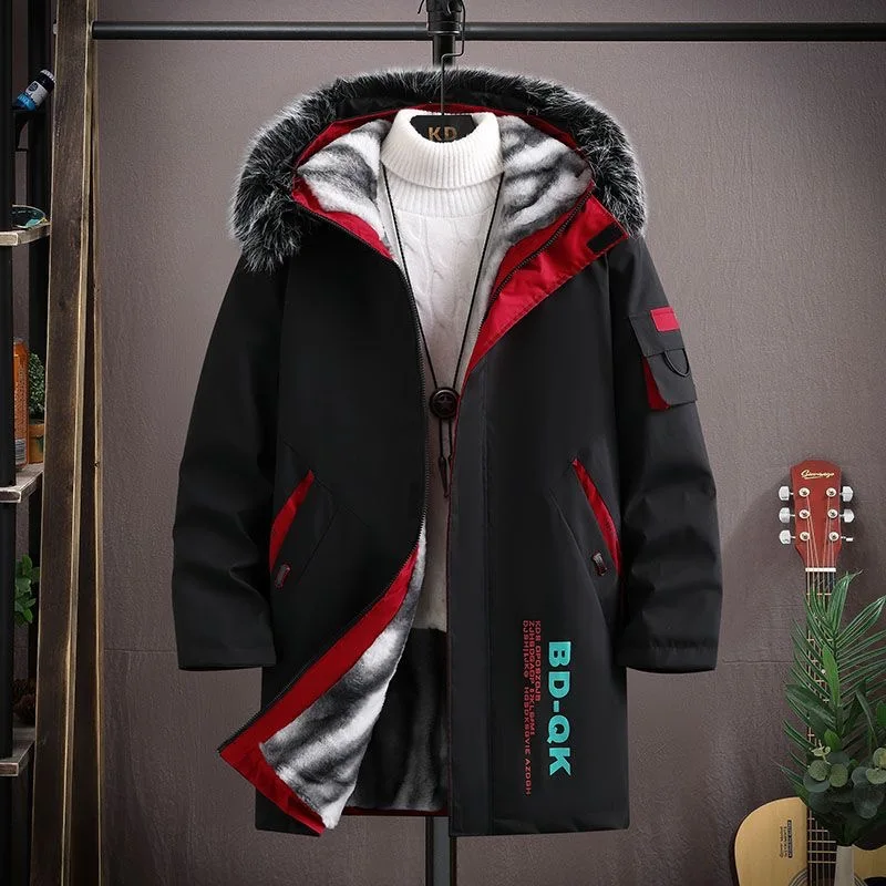 Мужская зимняя парка с капюшоном полиэстер/нейлон размер S-XXXL