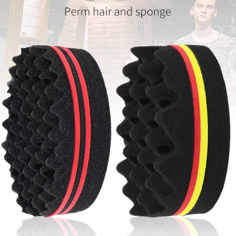 

Neue Oval Doppel-Seite Magie twist haar pinsel schwamm, Schwamm Pinsel für Natürliche, afro spule welle dread schwamm pinsel