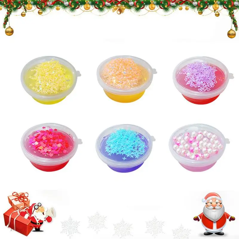 

New Arrival Christmas Advent Countdown Calendar Toys 24 Digits Advent Day DIY Crystal Mud Holiday Gift Box For Children Hot Sale