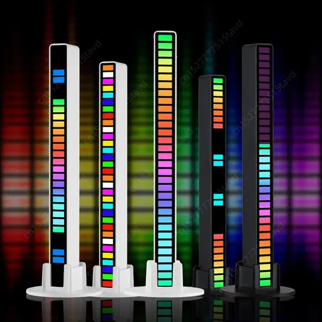 RGB LED Strip Light Sound Control Pickup Rhythm Atmosphere Music Ambient Light Bar Colorful Lamp for Party Car Home Desk Decorat 1