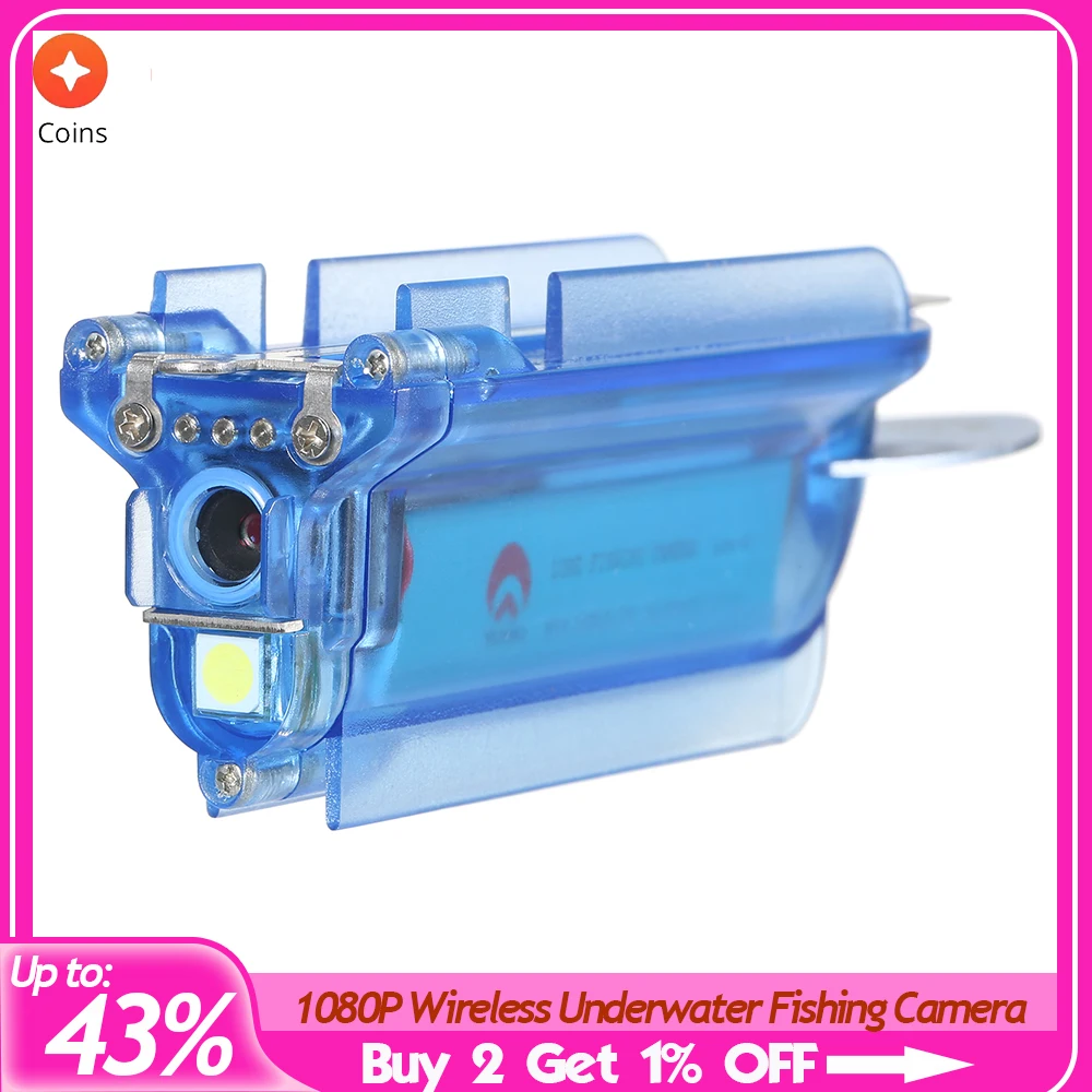 Беспроводная подводная камера для рыбалки 1080P Wi-Fi Fish Finder Video с функцией петлевой записи и дистанционным управлением приложением для лодки.