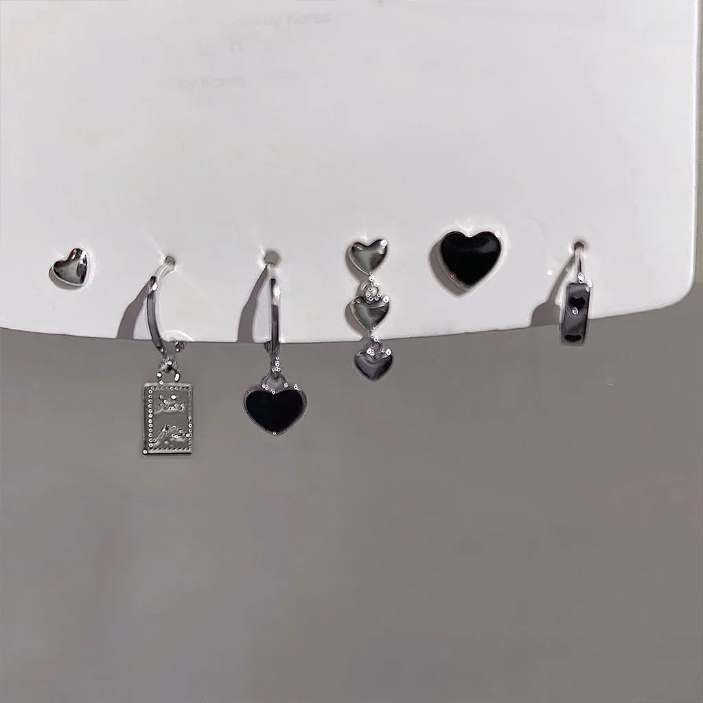 

Xxixx 6 штук Индивидуальный набор серьги в виде сердца