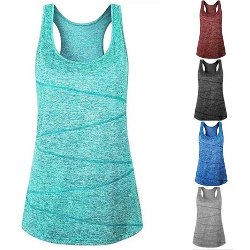 

2021 Spring And Summer Breathable Sports Yoga Quick-drying Vest Sleeveless Fitness Tank Running T-shirt Loose Female