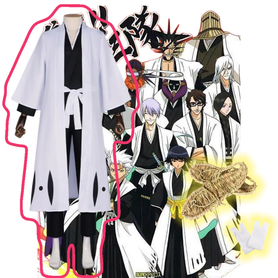 

Anime Bleach Kurosaki Ichigo Cosplay Costume Aizen Sousuke Thousand Year Blood 5th Division Captain Halloween Christmas Clothes