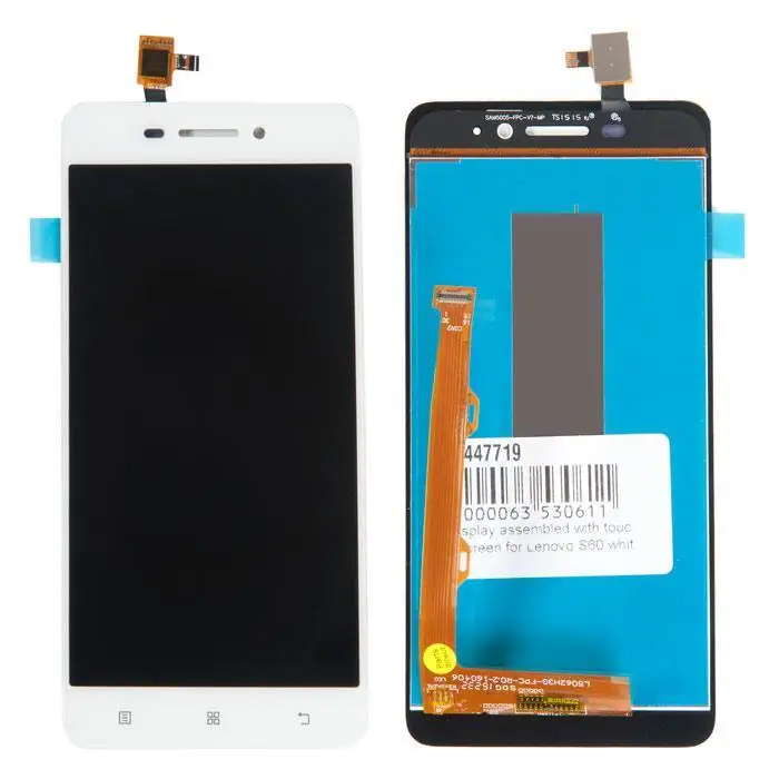 Дисплей в сборе с тачскрином для Lenovo S60 белый