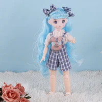 30cm doll anime two dimensional manga face fashion wedding dress up 21 joints cute eye doll childrens toy girl birthday gift