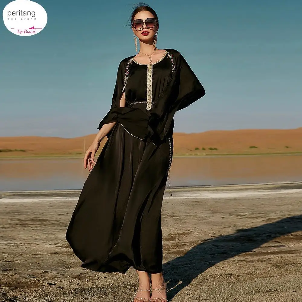 

Женское шифоновое платье-макси с рукавом «летучая мышь»