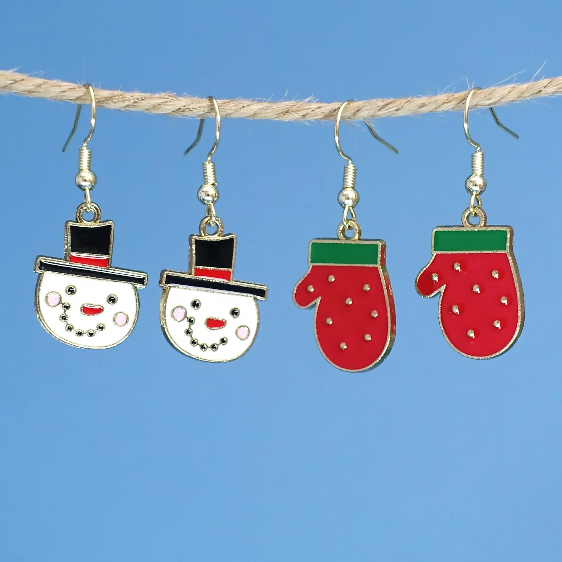 Ювелирные изделия серьги в рождественском стиле Необычные милые индивидуальные