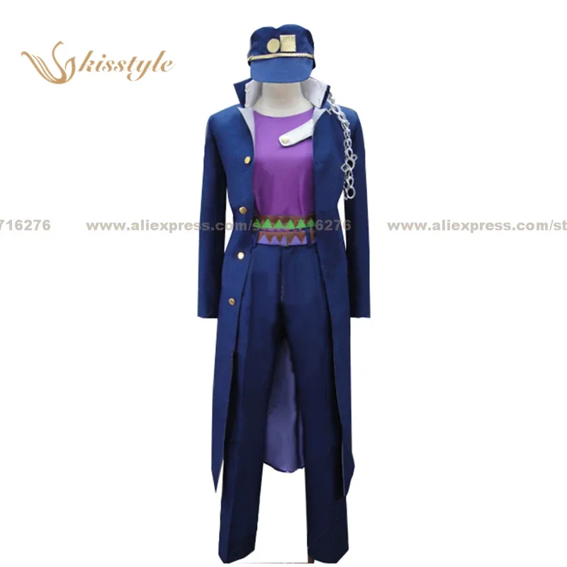 Kisstyle модная униформа JJoJo's BBizarree Adventure Jotaro Kujo синяя косплей одежда Cos костюм