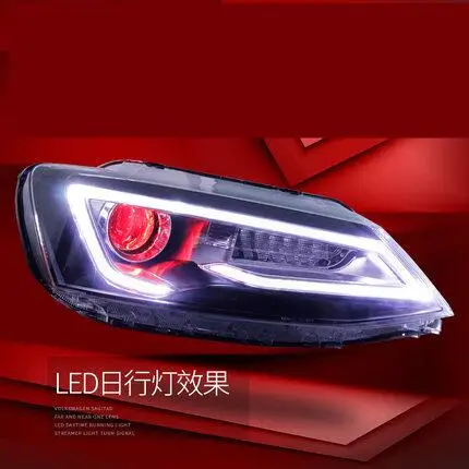 

Пара элементов для Volkswagen sagitar jetta, модифицированные дневные ходовые огни Audi A5, желтый сигнал поворота