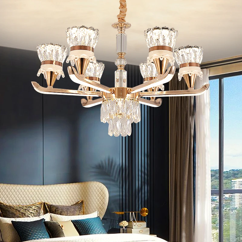 

Modern Crystal Chandelier Lighting luxury hotel chandeliers for Dining Room Chandelier Lamps glass Crystals For Chandeliers