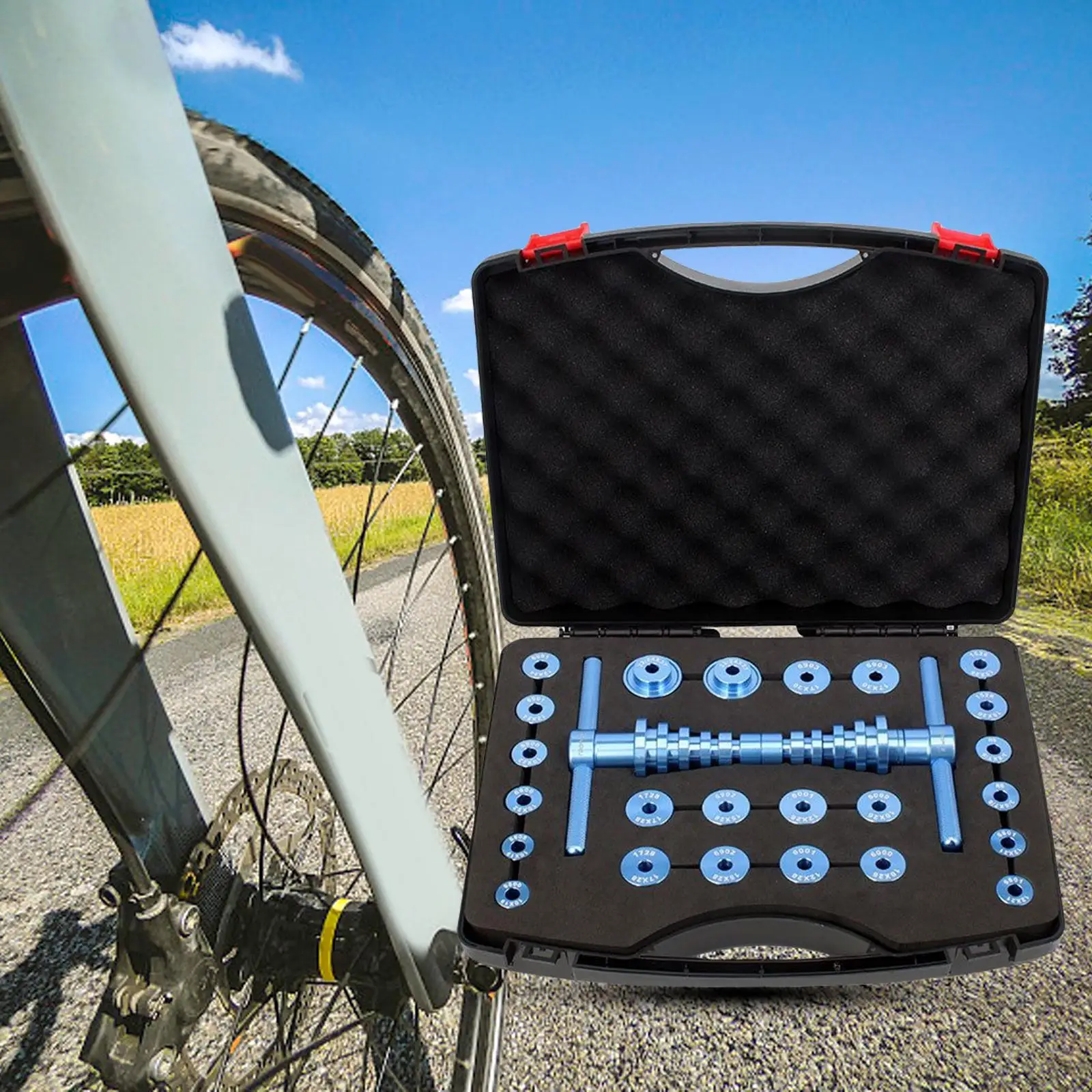 

Cycle Bicycle Bearing Press Set Turning Point Press Tool Kit Assembly Tool Conveninet to Use for Soft Tail Frame Wheels BB Axis