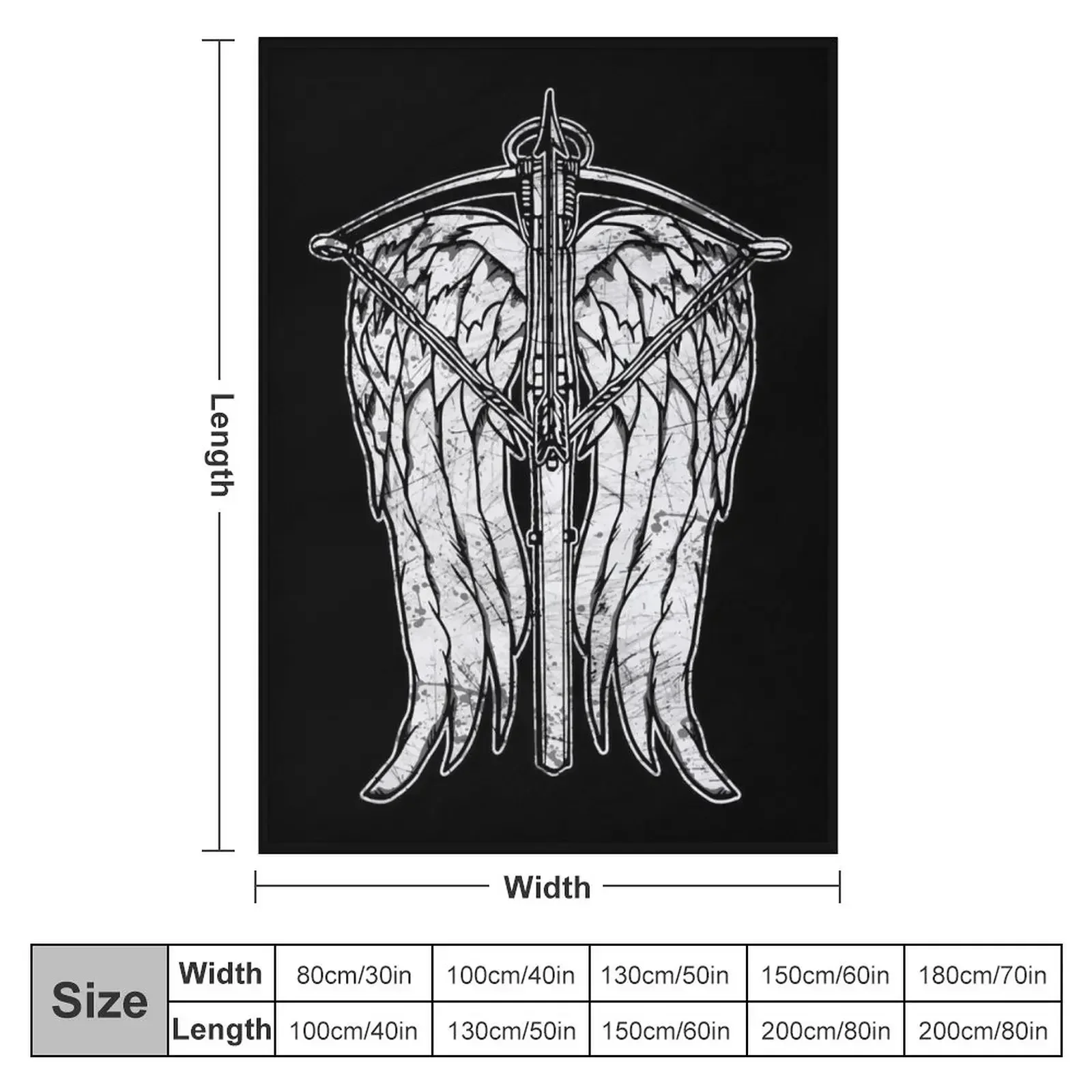 Крылья ангела и арбалет (грязное) пледы одеяла для ребенка плюшевые очень большие