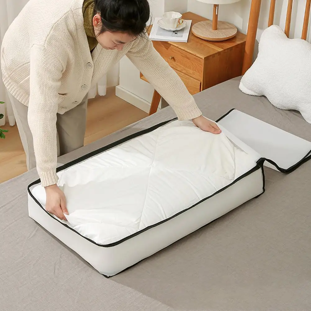 

Водонепроницаемый органайзер для одеял и одежды, пылезащитный прозрачный органайзер для шкафа из ЭВА, мешки для хранения под кроватью для постельного белья, покрывала Bl Y8K0