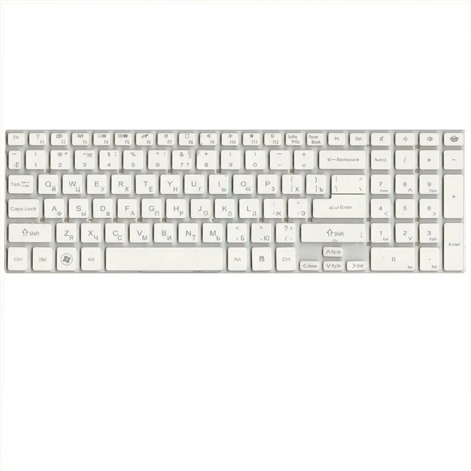 Клавиатура для ноутбука Packard Bell LS11 LS13 TS11 TS44 P5WS0 P7YS0 F4211/ Gateway NV55 NV75 белая | Компьютеры