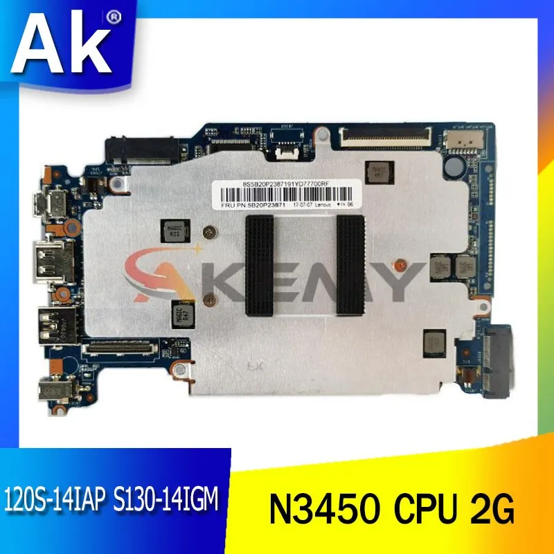 

For Lenovo 120S-14IAP S130-14IGM notebook motherboard CPU N3450 RAM 2GB with M2 HDD interface tested 100% work