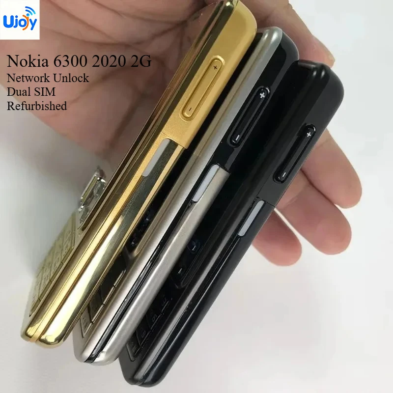 Фото Мобильный телефон Nokia 6300 2020 2G, 2,4 дюйма, разблокированный, восстановленный, с прямой клавиатурой, на две SIM-карты, для пожилых людей и студентов, резервный телефон