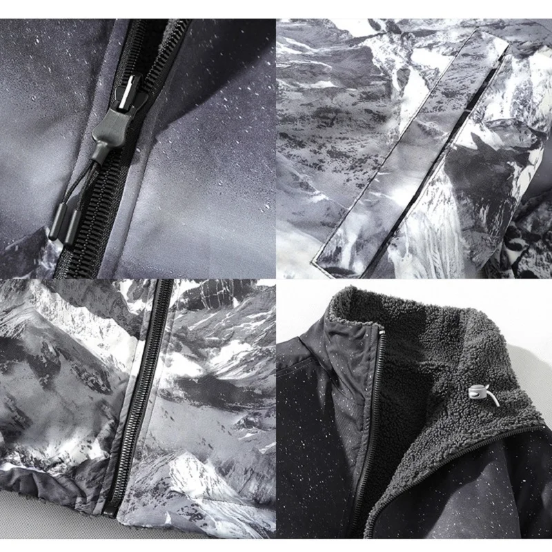 Two-sided Wear 2022 Imitation Lamb Velvet Winter Coat T Men Ins Fashion Loose Casual Warm Jacket Korean Style Clothes