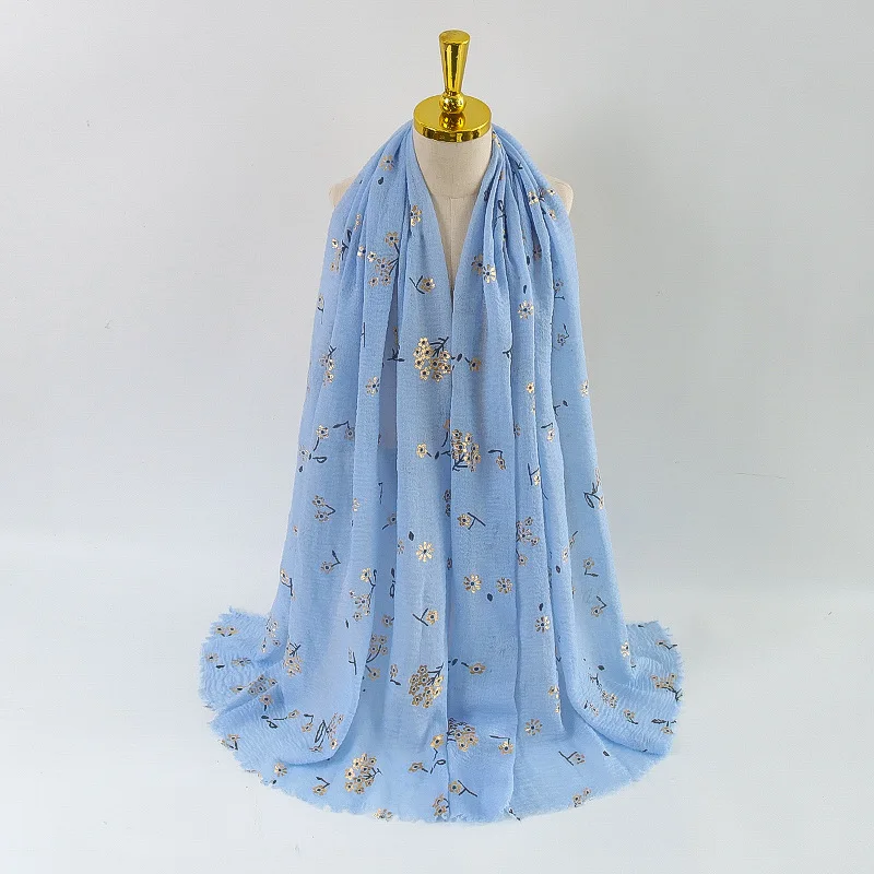 Женская модная однотонная бежевая вискозная шаль с цветочным принтом кешью