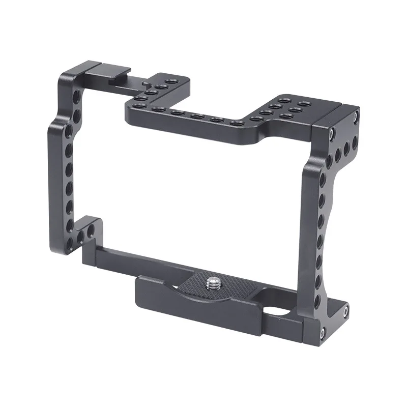 

Camera Cage Aluminum Alloy Video Cage for Canon M50 M50II Mirrorless Camera Cold Shoe Mount 1/4 Inch Screw Holes VLOG Shooting