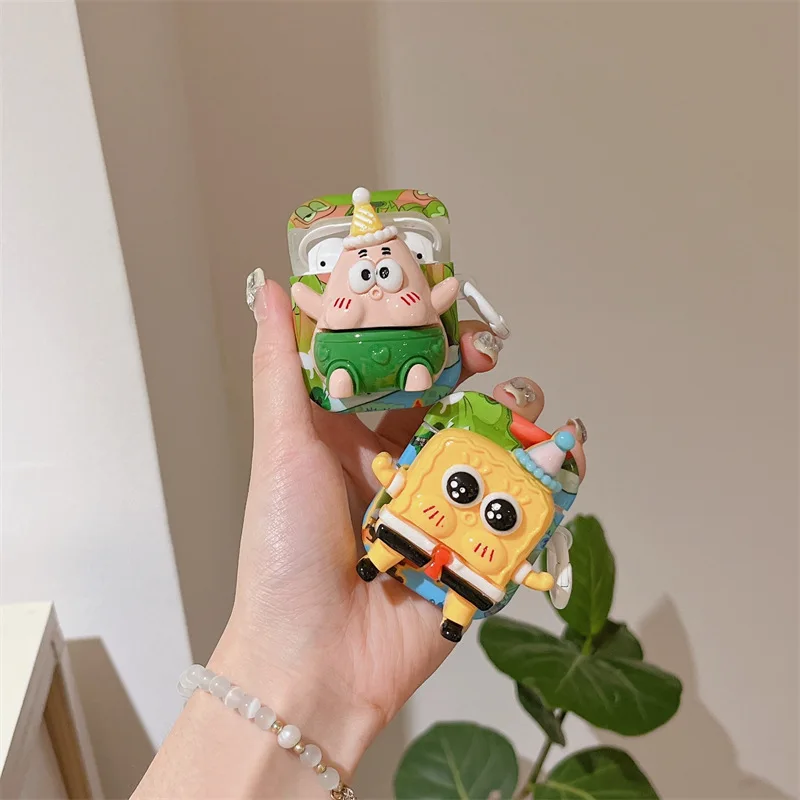 

Cartoon Starfish Figure Case for AirPods Pro2 Airpod Pro 1 2 3 Bluetooth Earbuds Charging Box Protective Earphone Case Cover