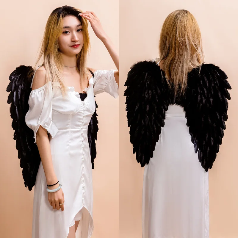 

Women Girl White Angel Feather Wing Holiday Party Props Scene Layout Catwalk Christmas Birthday Wedding Wall Decoration Carnival