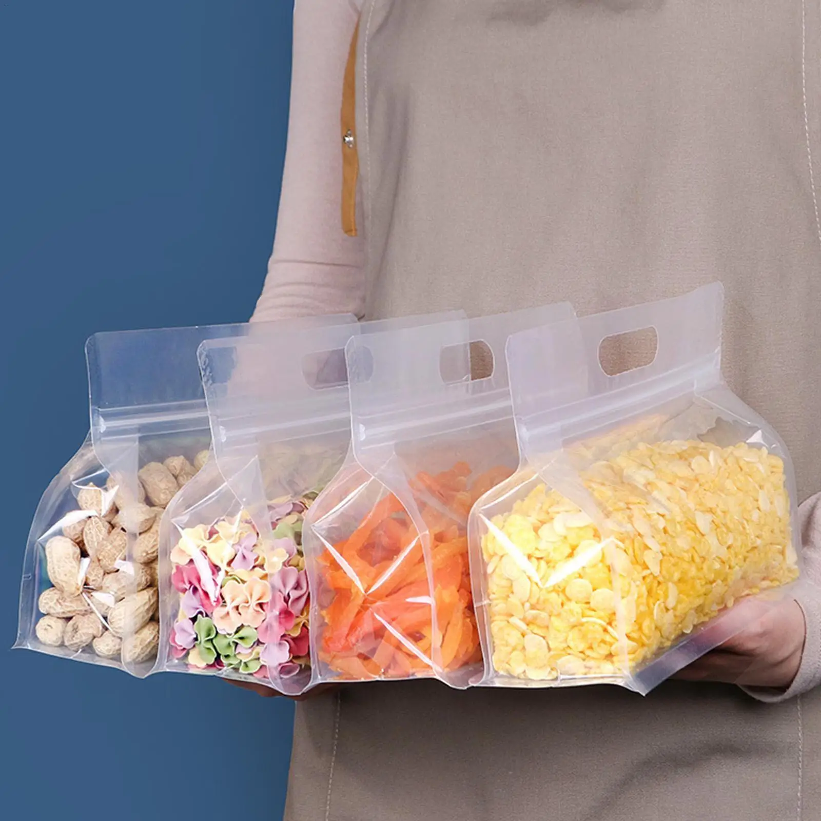 

Silicone Food Storage Bag Reusable Stand Up Zip Shut Bag Bag Portable Shut Bag Leakproof Containers Fresh Bags Tools