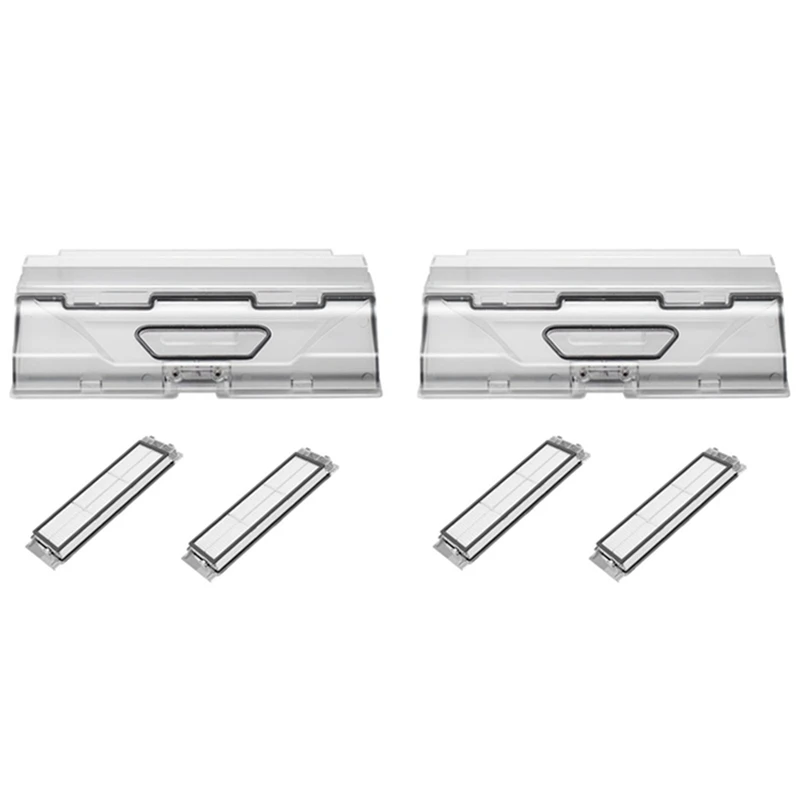 

2X Dust Box Parts For Xiaomi Vacuum Cleaner Roborock S5 MAX S6 Maxv S6 PURE T7 PRO Robot Dustbin With Filter Accessroies