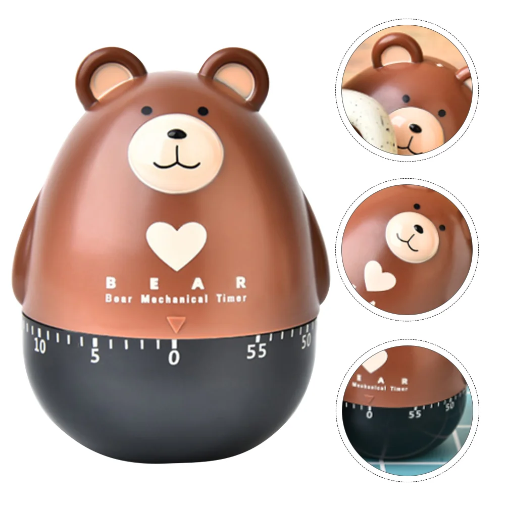 

Tem Bear Timer Digital Cooking Cartoon Mechanical Visible Kitchen Multipurpose Adorable Student Lovely Useful things for the