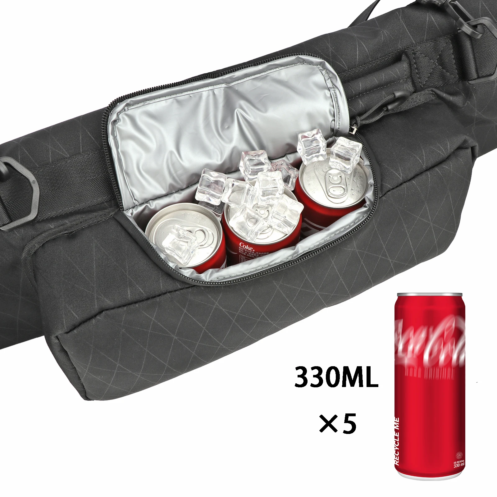 Tourbon Golf Clubs Carry Bag Lightweight Sunday Bag Nylon Small Travel Bag for Driving Range  Water Repellent Black 123CM