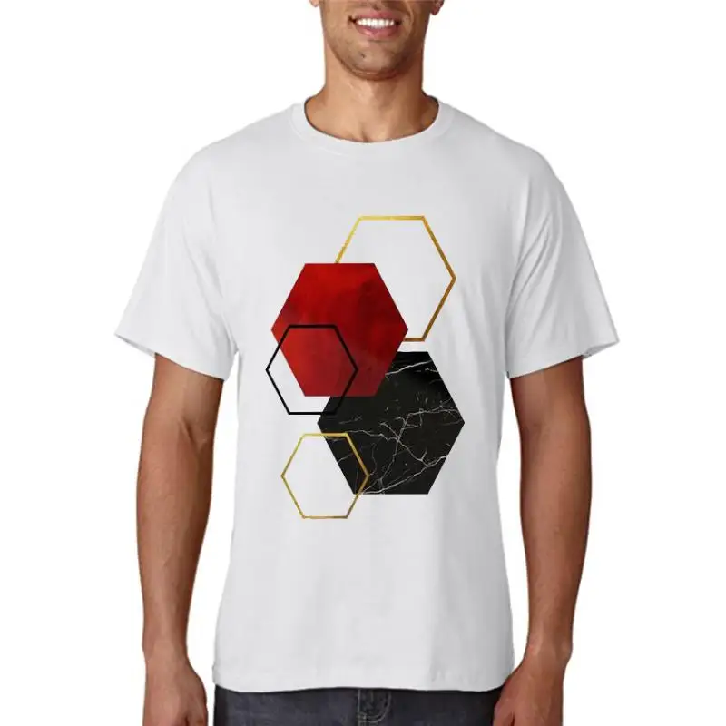 

Футболка женская с мультипликационным принтом, Модная стильная рубашка с абстрактным геометрическим рисунком, топ с коротким рукавом и гра...