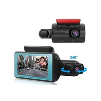 dual lens 1080p dash cam with front and inside infrared camera car dvr dash camera