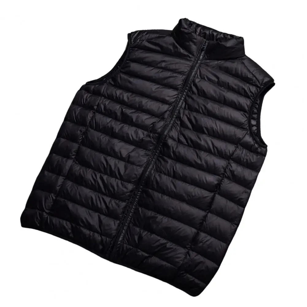 Down Vest Stylish Mid Length Padded Pure Color Winter Down Vest for Daily Wear  Winter Waistcoat  Down Waistcoat