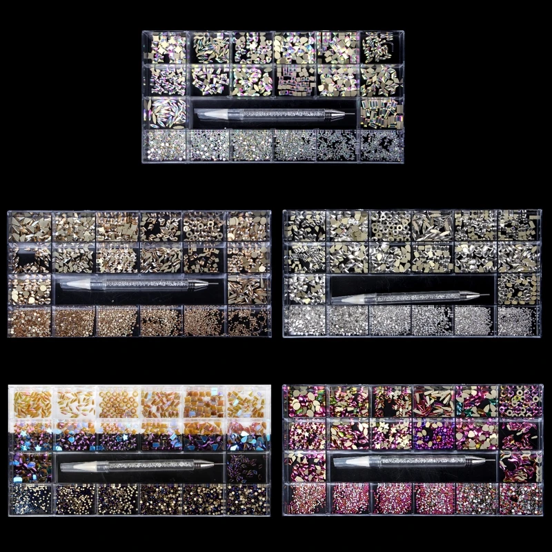 

Ювелирные украшения для дизайна ногтей, Необычные зеркальные стеклянные драгоценные камни