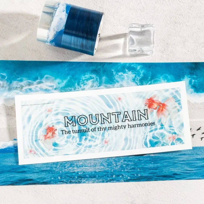 1Roll PET Tape Round Endless Seaside Landscaping Handbook DIY Recycled Stickers Sewing Adhesives Scrapbooking cut 50mm*2m