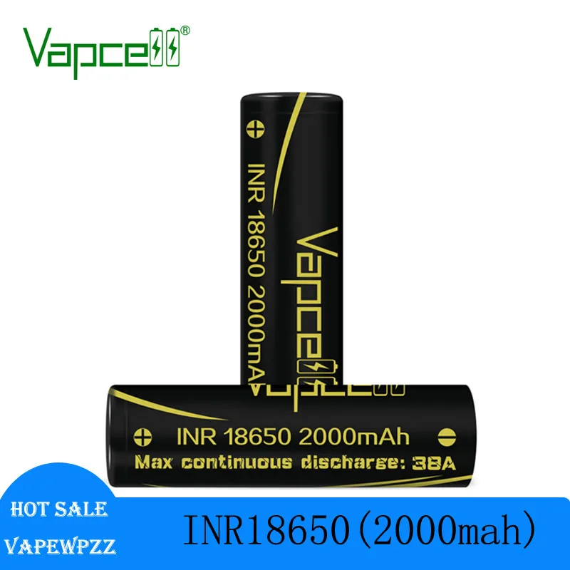 Аккумуляторная батарея Vapcell INR18650 2000 мАч 38A