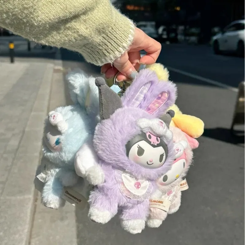 Фото Sanrio Elf Bunny Baby Series слепая коробка виниловая плюшевая загадочная коробка сумка кулон игрушка-сюрприз Куроми Почакко кукла подарок на день рождения игрушки №3