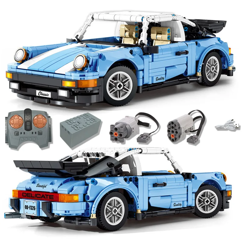 

High Tech Series 967Pcs technology RC Super Racing Car Model Building Blocks City Non-RC Speed Sport Vehicle Bricks Toys Gift