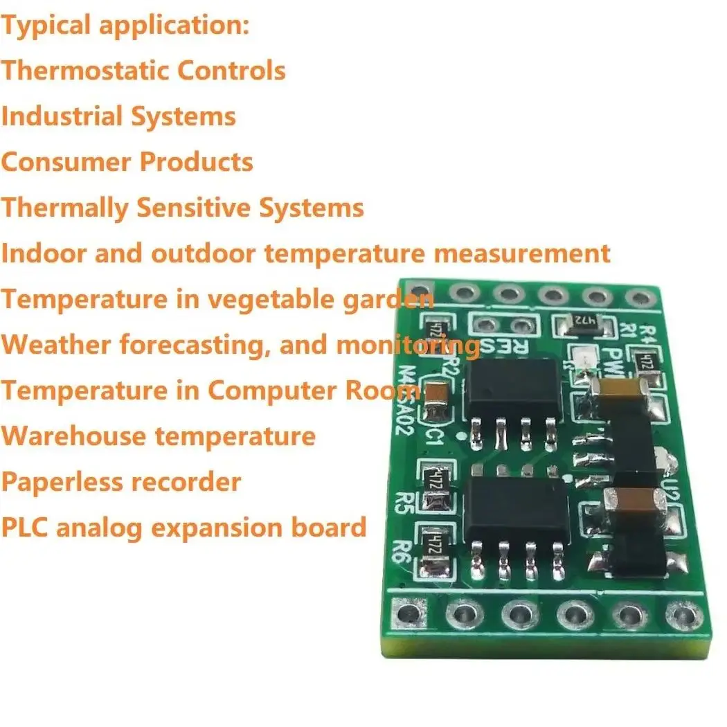 Фото 2-канальный модуль датчика температуры Modbus от -55 до +125°C DS18B20 с платой адаптера RS485 для ПЛК, безбумажного регистратора и термостатического управления. №1