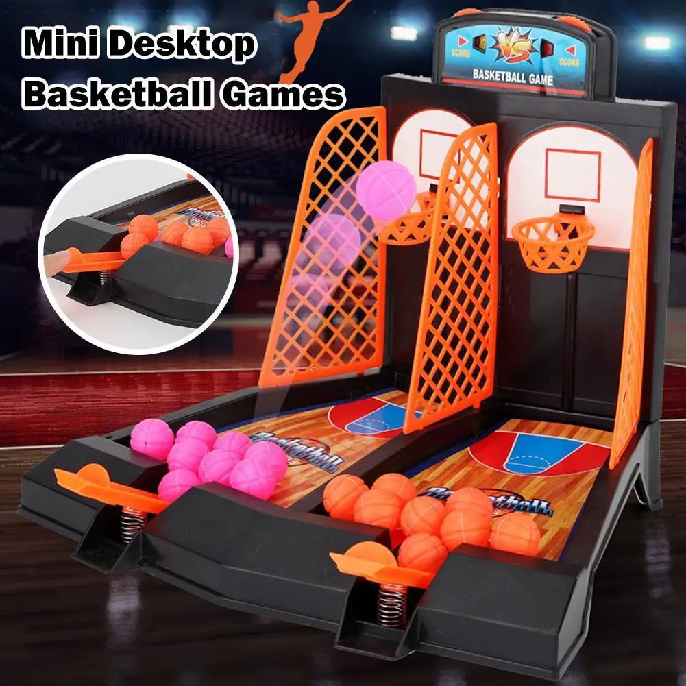 

New Samll Desktop Basketball Battle Games Indoor Toy For Boys Sport Shooting Interactive Party Match Ball Toys Educational D1L8