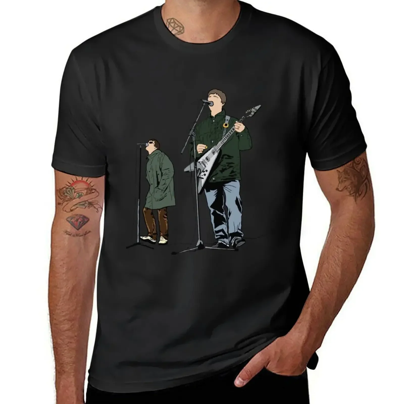liam gallagher classic art T-Shirt customizeds hippie clothes mens graphic t-shirts hip hop