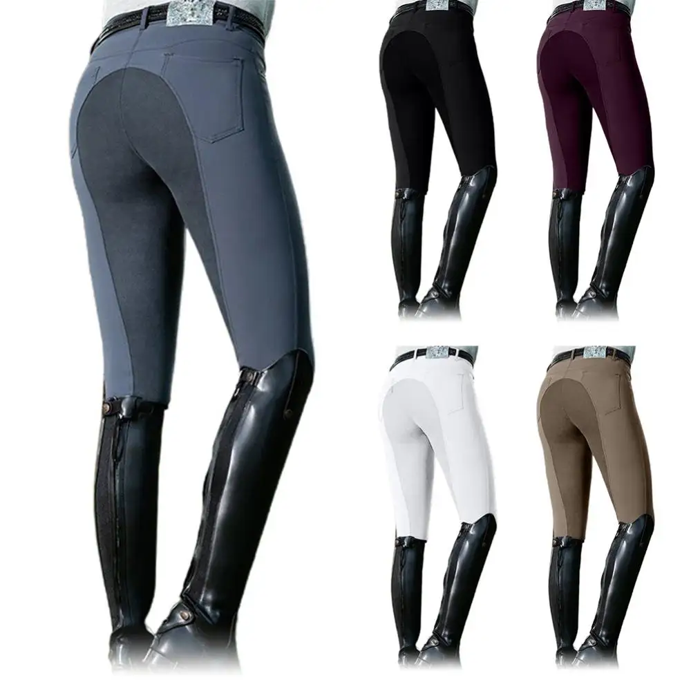 Skinny Elastic Pants Fashion High Waist Trousers Women Equestrian Horse Racing Trousers