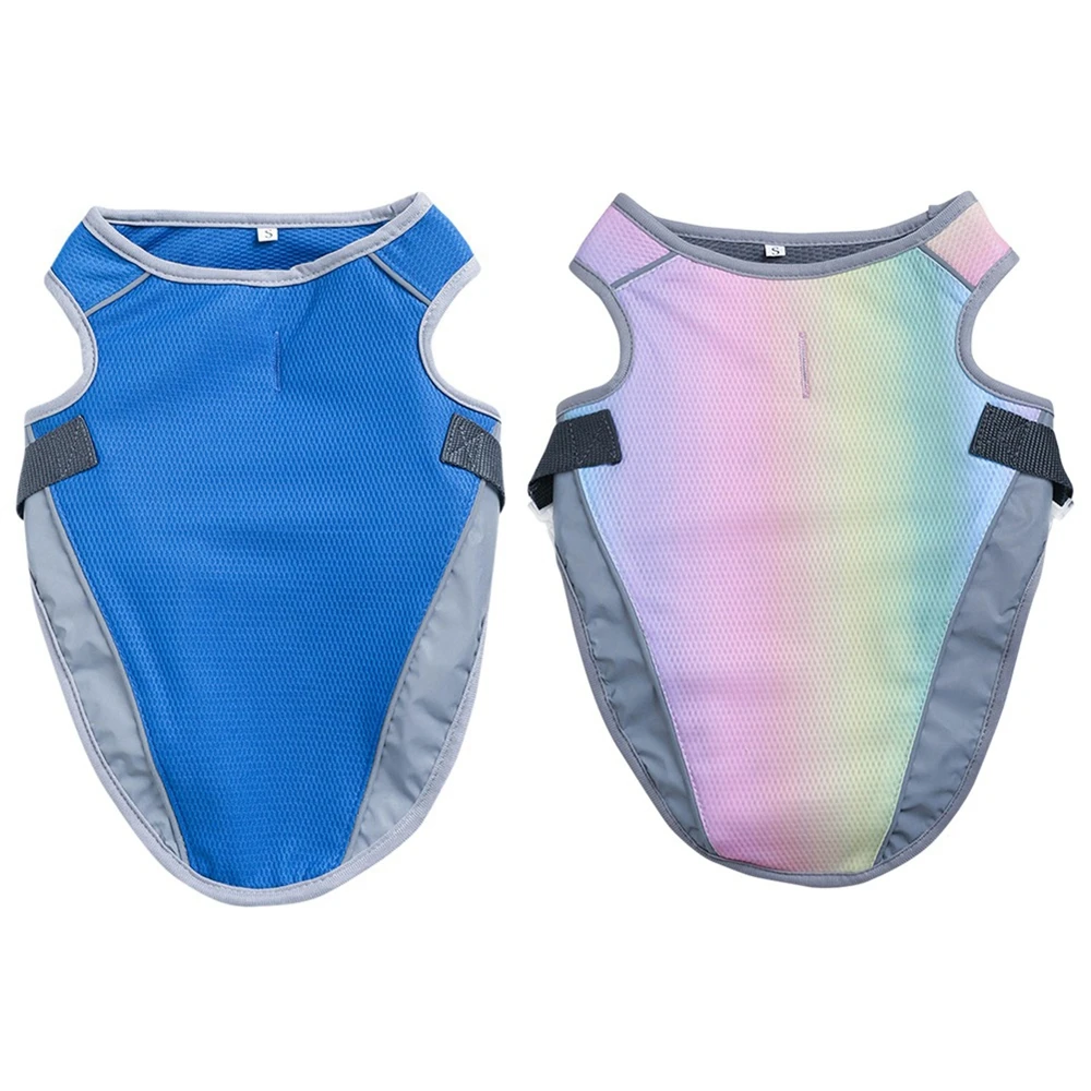 

Summer Dog Cooling Vest Clothes Breathable Mesh Harness For Dogs Adjustable Reflective Outdoor Pet Vest Coat Quick Release Jacke