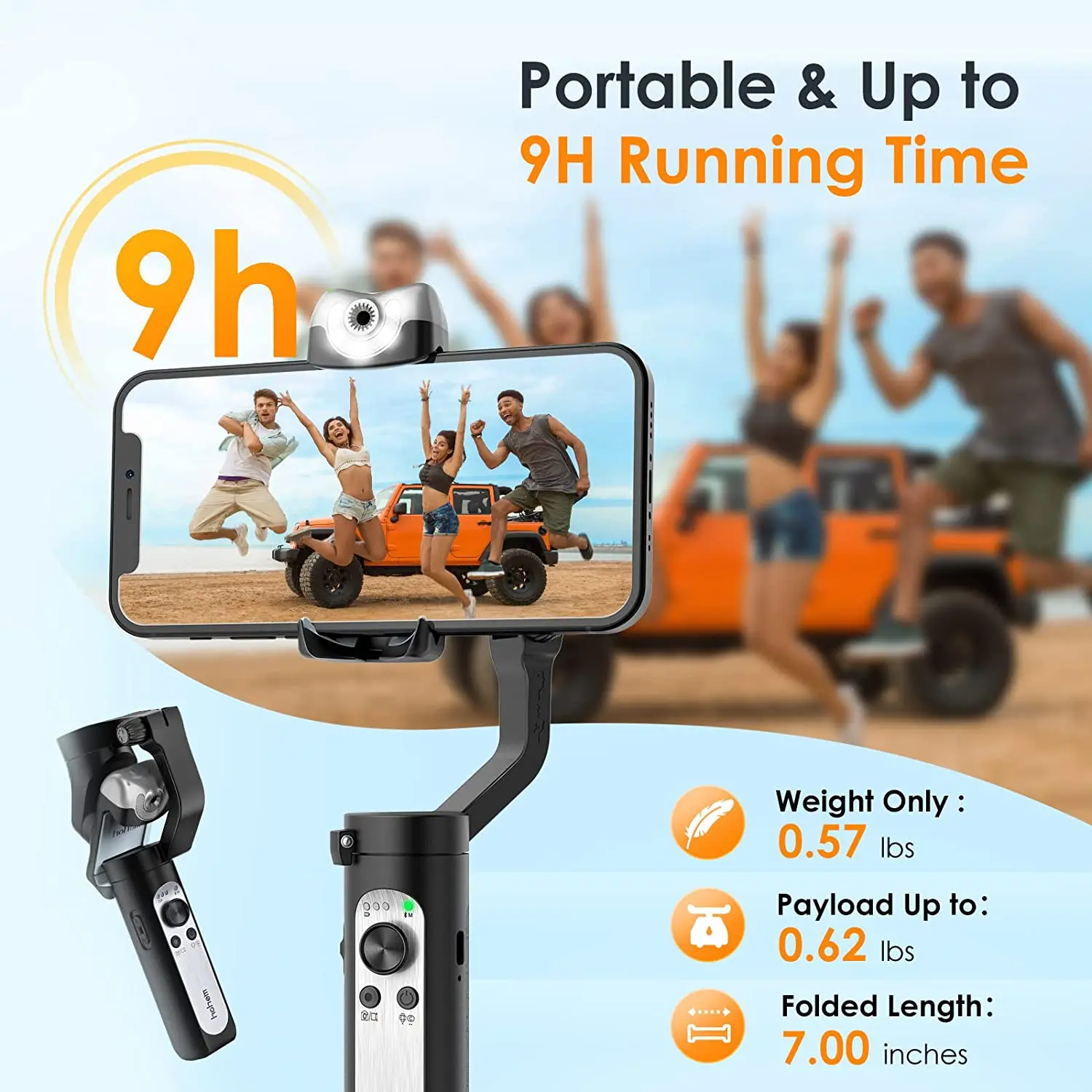 Hohem Official iSteady V2 Selfie Stick Gimbal Phone for Smartphones Xiaomi Redmi Huawei iPhone Samsung AI Handheld Stabilizer images - 6