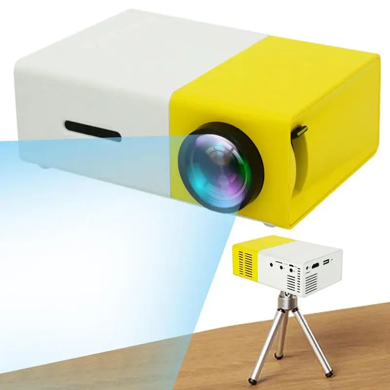 

Мини-проектор, портативный мини-проектор для фильмов YG300, простой в использовании HD-видеопроектор или Для Путешествий, Походов и кемпинга