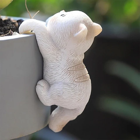 Смоляные фигурки кошек для цветов