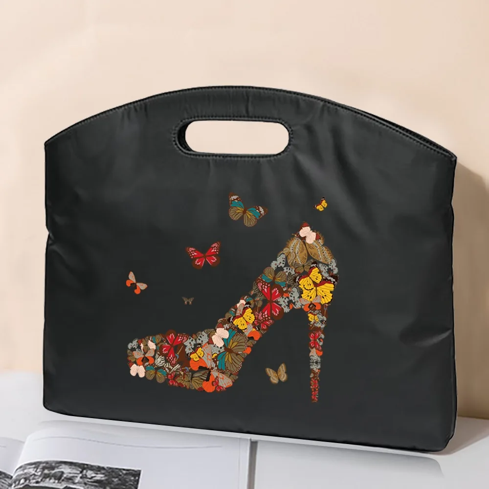 Business Briefcase Handbag Butterfly Series Pattern Totes Laptop Office Case Sleeve Unisex Document Information Conference Bag