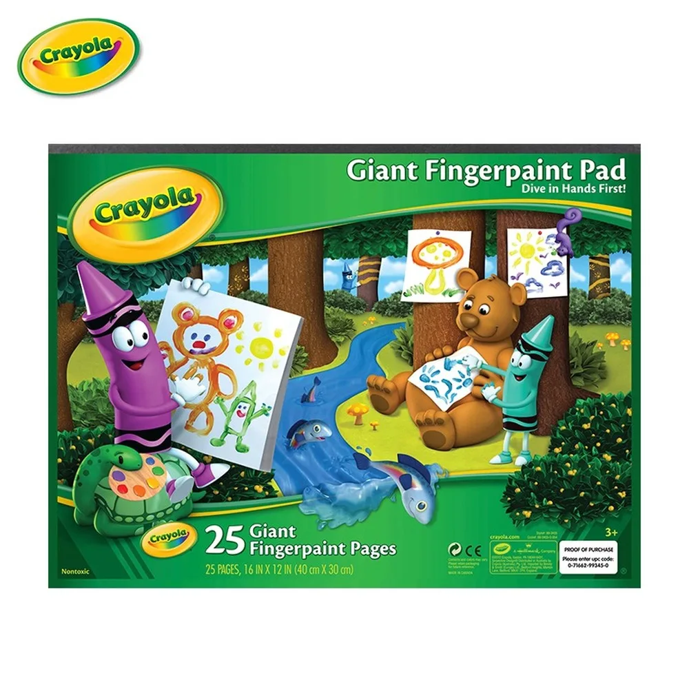 

Crayola Giant Finger Paint Paper 25 Sheets of Painting Paper Kids Art Supplies